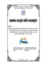 Khảo sát kĩ năng liên kết câu trong đoạn văn và liên kết đoạn văn trong văn bản của học sinh tiểu học ở một số trường trên địa bàn quận thanh khê   tp đà nẵng.