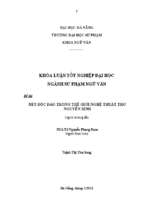 Nét độc đáo trong thế giới nghệ thuật thơ nguyễn bính.