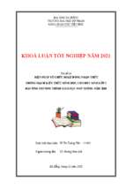 Biện pháp tổ chức hoạt động nhận thức trong mạch kiến thức hình học cho học sinh lớp 1 đáp ứng chương trình giáo dục phổ thông năm 2018