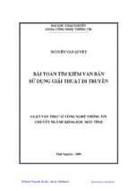 Bài toán tìm kiếm văn bản sử dụng giải thuật di truyền
