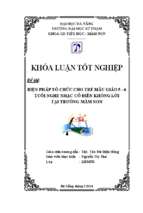 Biện pháp tổ chức cho trẻ mẫu giáo 5 6 tuổi nghe nhạc cổ điển không lời tại trường mầm non.