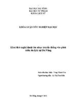 Khai thác nghệ thuật âm nhạc truyền thống vào phát triển du lịch tại đà nẵng.