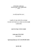 Nghiên cứu đặc điểm nông sinh học của một số tổ hợp lại cà chua vụ xuân hè 2009 tại bắc ninh