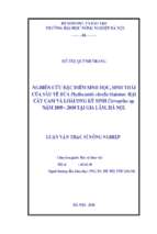 Nghiên cứu đặc điểm sinh học, sinh thái của sâu vẽ bùa phyllocnistis citrella stainton hại cam và loài ong ký sinh cirrospilus sp.  năm 2009   2010 tại gia lâm, hà nội