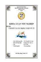 Căn số và các dạng toán vô tỉ