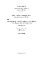 Lỗi dùng từ và đặt câu trong các bài tập làm văn của học sinh thcs ở hà tĩnh.