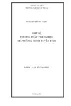 Một số phương pháp tìm nghiệm hệ phương trình tuyến tính.