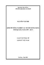 Kinh tế nông nghiệp các huyện đồng bằng tỉnh quảng nam (1997   2017)_1