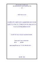 Nghiên cứu chiến lược marketing dịch vụ du lịch của công ty cổ phần thương mại dịch vụ và du lịch thái bình dương