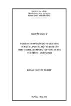 Nghiên cứu sự phân bố và khả năng tích lũy lipid của một số loài tảo silic (bacillariophyta) tại vũng an hòa – núi thành – quảng nam