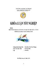 Biện pháp giáo dục kĩ năng tự bảo vệ cho trẻ 4 5 tuổi thông qua hoạt động ngoài trời.