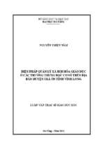 Biện pháp quản lý xã hội hóa giáo dục ở các trường trung học cơ sở trên địa bàn huyện trà ôn tỉnh vĩnh long.