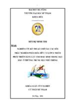 Nghiên cứu kỹ thuật chế tác câu hỏi trắc nghiệm phần hóa hữu cơ lớp 11 nhằm phát triển năng lực cho học sinh trong dạy học ở trường trung học phổ thông.