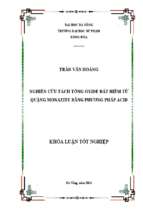 Nghiên cứu tách tổng oxide đất hiếm từ quặng monazite bằng phương pháp axid.