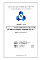 Research on bluetooth low energy (ble) and implement a control application using ble 