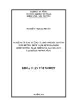 Nghiên cứu ảnh hưởng của một số môi trường dinh dưỡng thủy canh đến khả năng sinh trưởng, phát triển của cây dưa leo tại thành phố đà nẵng.
