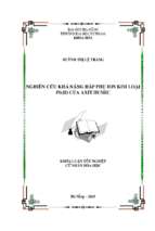 Nghiên cứu khả năng hấp phụ ion kim loại pb(ii) của axit humic.