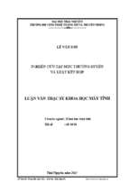 Nghiên cứu tập mục thường xuyên và tập kết hợp