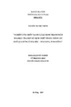 Nghiên cứu chiết tách và xác định thành phần hóa học của một số dịch chiết trong thân cây khổ qua rừng ở hòa bắc   hòa vang, thành phố đà nẵng.