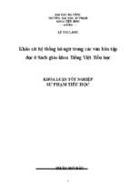 Khảo sát hệ thống hô ngữ trong các văn bản tập đọc ở sách giáo khoa tiếng việt tiểu học.