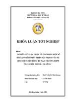 Nghiên cứu lựa chọn và ứng dụng một số bài tập nhằm phát triển sức mạnh tốc độ cho đội tuyển bóng rổ nam trường thpt phan châu trinh   đà nẵng.
