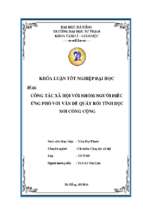 Công tác xã hội với nhóm người điếc ứng phó với vấn đề quấy rối tình dục nơi công cộng.