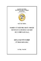 Nghiên cứu hấp phụ thuốc nhuộm methylen xanh bằng vật liệu bã cà phê  nano fe3o4.
