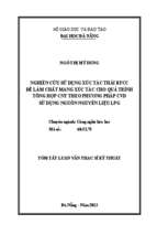 Nghiên cứu sử dụng xúc tác thải rfcc để làm chất mang xúc tác cho quá trình tổng hợp cnt theo phương pháp cvd sử dụng nguồn nguyên liệu lpg