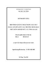 Biện pháp quản lý hoạt động giáo dục ngoài giờ lên lớp ở các trường trung học phổ thông huyện đức cơ, tỉnh gia lai..