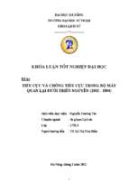 Tiêu cực và chống tiêu cực trong bộ máy quan lại dưới triều nguyễn (1802   1884)