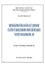 Một số giải pháp nâng cao năng lực cạnh tranh của công ty travel indochina trong thu hút khách vào việt nam giai đoạn 2011 2015