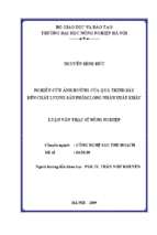 Nghiên cứu ảnh hưởng của quá trình sấy đến chất lượng sản phẩm long nhãn xuát khẩu