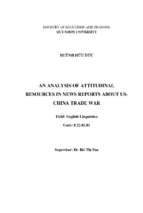 An analysis of attitudinal resources in news reports about uschina trade war