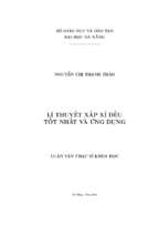 Lí thuyết xấp xỉ đều tốt nhất và ứng dụng..