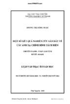 Một số nghiên cứu gần đây về các ánh xạ chỉnh hình tách biến.