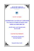 Giải pháp nâng cao năng lực cạnh tranh của công ty cổ phần xây dựng công trình giao thông bến tre