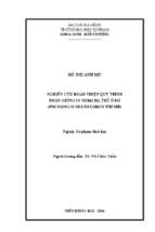 Nghiên cứu hoàn thiện quy trình nhân giống in vitro hà thủ ô đỏ (polygonum multiflorum thumb)..