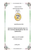Khảo sát thành phần hóa học của hoa dâm bụt thường được thu hái tại đà nẵng....