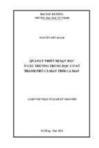 Quản lý thiết bị dạy học ở các trường trung học cơ sở thành phố cà mau tỉnh cà mau_1