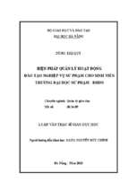 Biện pháp quản lý hoạt động đào tạo nghiệp vụ sư phạm cho sinh viên trường đại học sư phạm – đại học đà nẵng.