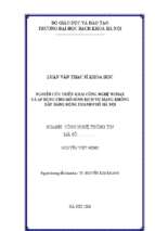 Nghiên cứu triển khai công nghệ wimax và áp dụng cho mô hình dịch vụ mạng không dây băng rộng tp. hà nội