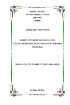 Nghiên cứu đánh giá chất lượng một số chế phẩm sử dụng hoạt dược berberin ở đà nẵng.