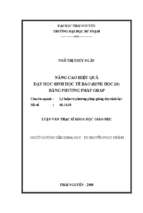 Nâng cao hiệu quả dạy sinh học tế bào (sinh học 10) bằng phương pháp grap