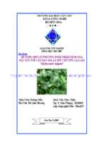 Áp dụng một số phương pháp phân tích hóa học ðối với cây rau má lá sen chủ yếu là loài “hydrocotyle vulgaris”