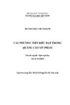 Các phương tiện biểu đạt trong quảng cáo mỹ phẩm