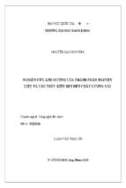 Nghiên cứu ảnh hưởng của thành phần nguyên liệu và cấu trúc kiểu dệt đến chất lượng vải cào french terry 