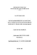 Một số giải pháp nhằm nâng cao chất lượng quản lý sử dụng đất đô thị tại thị trấn phố mới huyện quế võ   tỉnh bắc ninh giai đoạn 2006   2015