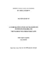 A comparative study of transitivity system in english and vietnamese weather forecasts