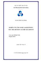 Nghiên cứu công nghệ làm khuôn đúc mẫu chảy để nâng cao hiệu quả kinh tế 