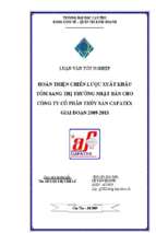Hoàn thiện chiến lược xuất khẩu tôm sang thị trường nhật bản cho công ty cổ phần thủy sản cafatex giai ðoạn 2009 2013